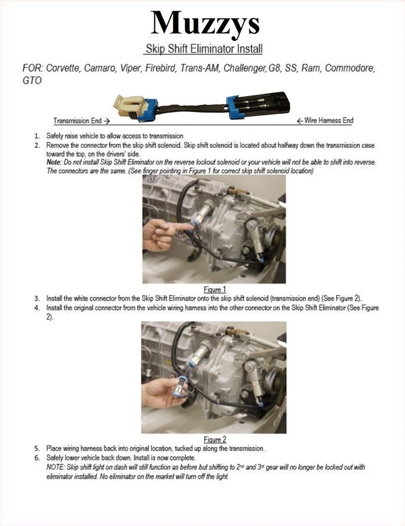 Muzzys CAGS Skip Shift Eliminator FITS 1992-2025: Corvette, Camaro, Viper, Firebird, Trans-AM, Challenger, G8, SS, Ram SRT10, 2nd Gen CTS-V - Image 2